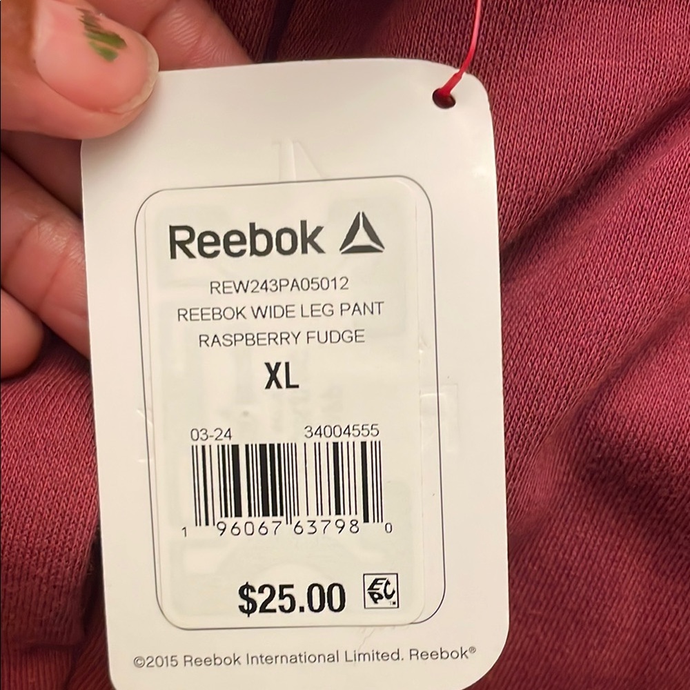 Reebok Wide Leg Pant in Raspberry Fudge and Top! This is a set